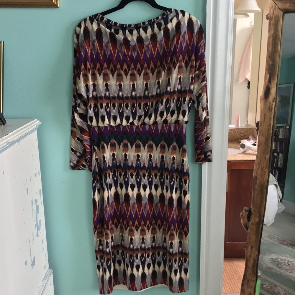 NWT Badgley Mischka Printed Stretch Dress